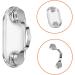 Sertay Magnetic Glasses Holder - 2 ID Card Holders Metal Attachments for Sunglasses & Headphones (Silver White) | International Shipping Available - Buy Online on GoSupps.com