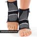 Nordic Lifting Ankle Compression Sleeves (1 Pair) - Injury Recovery & Prevention Support - Grey Medium - International Shipping Available - Buy Online on GoSupps.com