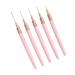 GOSIA 5 Pieces 7/9/11/15/25 mm Nail Brush Set UV Gel Nail Brush Kits French Stripe Line Painting Drawing Flower Pen Tools Pink