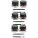 FOMIYES 6 Pcs Eyeliner Pencil Black Eyebrow Eyeshadow Cream Liquid Eyeliner Glitter Powder Pearlescent
