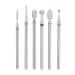 Nail Drill Bit Set 6Pcs Stainless Steel Nail Drill Heads Manicure Accessories Nail Art File Bits Tools(#8)