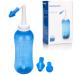 500ml Sinus Rinse and Nasal Irrigation Nose Care Perfect for Cleaning Your Sinuses Nose Allergies Colds and General Hygiene for Adult & Kid BPA Free Nasal Wash Bottle Soothing Wash(Blue)