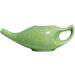 HEALTHANDWEALTH Durable Ceramic Neti Pot - Non-Metallic Comfortable Grip Microwave and Dishwasher Friendly + 10 Sachet Neti Salt 225 Ml. (7.6 FL Oz) Capacity Green