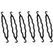 6 x black plastic-dutt maker Locken writer Former double hook hairstyling crooked hairpins twist braided tool ponytail roll dutt braid buds hair clips