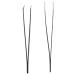 Cusstally 2pcs 13cm long black anti-static straight curved tweezers