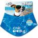 All for paws chill out dog ice cream cloth immediate cooling pet bandana breathable scarf dog cat ice collar for summer blue (small) small