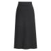 Sanahy Women's Basic Plain Stretchy Ribbed Knit Split Midi Skirt Stretch High Waist Bodycon Business Work Office Pencil Skirt 5XL Black
