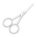 Facial Hair Small Grooming Scissors For Men Women - Eyebrow Nose Hair Mustache Beard Eyelashes Ear Trimming Kit - Rounded Safety Tip Clippers For Hair Cutting (3.9 Inch Silver)