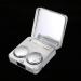FDIT Marbled Contact Lens Container | Portable Quadratic Box with Tweezers | Stylish & Convenient for Travel (Silver) - Buy Online on GoSupps.com