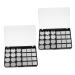 ERINGOGO Palette de Fards Paupi res Magn tique Vide 2 Pi ces 24 Compartiments Polyvalente pour Maquillage DIY Portative et L g re pour Trousse de Beaut