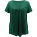 Women's Plus Size Army Green Floral Tank Top - V-Neck Summer Sleeveless Tunic Blouse, Size XL - Buy Online on GoSupps.com