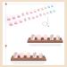 Short Nude Wavy Fake Nails - 24Pc Square Full Cover Acrylic Nails with Glue for Women & Girls - Buy Online on GoSupps.com