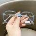 Fuqinqingoz anti-blue light computer reader oversized light reading glasses glasses anti-eye load flat light level (color: blue size: +150) +150 blue