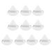 10pcs Powder Puff Dry Wet Makeup Puff Triangle Powder Puff Reusable Triangle Velour Makeup Sponge for Loose Powder Cosmetic Foundation (White)