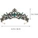 minkissy Baroque Princess for Women Black Leaves Headpieces with Purple Rhinestone Crown Halloween Costume Accessories Green - Buy Online on GoSupps.com