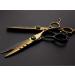 Hairdressing Scissors Hair Professional Thinning Shears Set Hair Cutting Scissors Barber Scissors 440C for Barber Stylist 6 inch (Gold and Black) - Buy Online on GoSupps.com