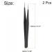 uxcell Non-magnetic Straight Tip Tweezer Set - Anti-static Stainless Steel Precision Tweezers for Eyelash Extensions - 2Pcs 135x10mm Black - Buy Online on GoSupps.com
