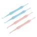 KALLORY 4 Pcs Double-Headed Spiral Ear Spoon Plastic Cleaner Ear Cleaning Tools Nursing Ear Buds Earwax Removal Kit Ear Cleaning Kit Practical Ear Spoons Ear Wax Removers Care Ps Random Color 10x0.8x0.8cm