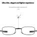 Folding Reading Glasses with Keychain - Portable Anti-Blue Light for Men & Women | Ideal for Middle-Aged & Elderly - 4.3x1.0x1.7in Black - Buy Online on GoSupps.com
