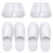 Aillsa10 Pairs White Disposable Slippers Closed Toe Slippers for Spa Guest Hotel Home Guest Use Travel and Party Guest