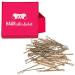 Hair -like hair clips in the set (50 normal + 12 rotated for ultra hold | beige) including box for storage (box color: pink)