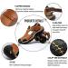 BINSHUN Men's Leather Hiking Sandals - Brown, Size 9.5 | Closed Toe Water Shoes for Sports & Beach Activities - Buy Online on GoSupps.com
