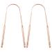 Sivono Long Copper Tongue Cleaner 2 Pack Detoxifies Bad Breath U-Shaped Stainless Steel Design