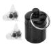 Sonew earplugs for hearing protection 34 db soft sponge noise stop earplugs with portable box hearing protection plugs for music sleeping working (black)