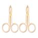 Motanar 2 Pieces Tweezers Scissor Handle Straight Tip Scissor Shaped Eyebrows Tweezers for Hair Plucker Remover Facial Hair Eyebrows Care (Golden)