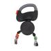 lyrlody 3 Meter Retractable Dog Leash Double Dog Leash for 2 Dogs Extendable Leash Reflective Rope Tear-Resistant (Black)