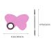 LEORX Butterfly Stainless Steel Makeup Plate with Spatula Tool - Pink - Buy Online on GoSupps.com