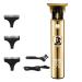 kawehiop Hair Shaver Professional Trimmer Low Noise Groomer Stainless Steel Portable Haircutting Hairstyling Supplies Gold