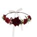 Colorful Velvet Rose Wreath - Perfect Headwear for Brides Bridesmaids & Holidays | HH72-1 Red - Buy Online on GoSupps.com