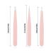 HQDeal 3-Piece Tweezers Set - Professional Stainless Steel Eyebrow Tweezers with Leather Bag | Precision Face & Hair Remover | Pink - Buy Online on GoSupps.com