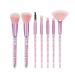 Glitter Acrylic Handle Makeup Brush Set for Women - Powder, Blush, Eyeshadow - Buy Online on GoSupps.com