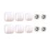 FEIlei False Toenails White Artificial Short Toenails Full Cover Toe Nails for Women