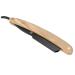 Straight Razor Ergonomic Stainless Steel Wooden Handle Portable Straight Edge Razor for Home