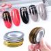 SiChun 2 Pcs Gold & Silver Nail Striping Tape for Nail Art | Thin Line Decoration Sticker - Buy Online on GoSupps.com