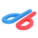 PShaped Teething Tubes Silicone Unique 2 Pcs Portable Soft Gum Relief Sensory Chewing Toys for Autism ADHD Kids (Style 1)