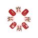 Brishow Christmas Artificial Nails - 24PCS Snow & Moose Press-On Short Red Nails for Women & Girls - Buy Online on GoSupps.com