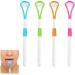 Pack of 4 BPA-Free Tongue Scrapers & Brushes for Oral Hygiene | Soft Tongue Cleaners for Fresh Breath - Buy Online on GoSupps.com
