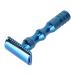 Premium Classic Double-Edged Razor for Men's Facial Care - Manual Open Razor (Blue) | International Shipping Available - Buy Online on GoSupps.com