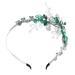 IYOU Baroque Bridal Headband Green Sparkly Crystal Wedding Headpiece Beads Evening Party Prom Hair Piece Accessories for Women