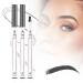 JIGCEN 2PCS 3D Magic Microblading Eyebrow Pencil 2024 New 4 Head Split Waterproof Long lasting Wild Eyebrow Pencil (Gray)