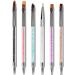 dijiusidy 6 Pieces Nail Brush Set Color Painting Elegant Crystal Inlaid Powder Pole Flower Pens Anti-slip Handle Manicure Accessories - Buy Online on GoSupps.com