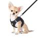 Femax dog harness with leash for small medium dog cats soft mesh puppy dishes Breakable breast dishes adjustable reflective no pull vest chihuahua cat l (chest 41-46cm) black