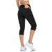 Flewolch Women's Cargo Capri Hiking Pants - Black, Lightweight & Water-Resistant UPF 50 Capris with Zipper Pockets - Size Large - Buy Online on GoSupps.com