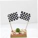 Cabilock 48pcs Checkered Flag Stick Black and White Fruit Decor Racing Flag Ice Cream Decor Flag Pole Topper Chequered Flag Car Trim Paper Cups Checkered Flag Toppers Bamboo Cake Lattice Black 48pcs - Buy Online on GoSupps.com