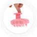 Magiclulu 2-in-1 Silicone Massage Brush - Scalp Peeling & Hair Care Tools - Pink Heart-Shaped Hair Washer for Travel - Buy Online on GoSupps.com