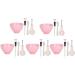Qukaim Mask Bowl Facial Mask DIY Tool Kit 5 Set Mask Bowl Brush Measuring Spoon Pink - Buy Online on GoSupps.com
